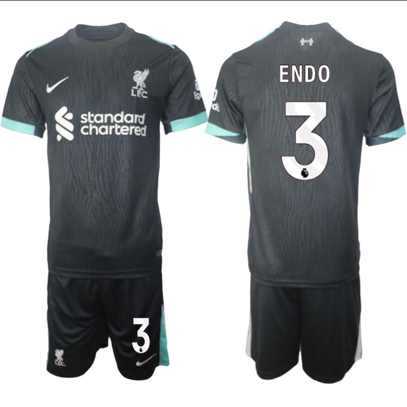 Men 2024-2025 Club Liverpool away Black #3 Soccer Jersey->manchester united jersey->Soccer Club Jersey